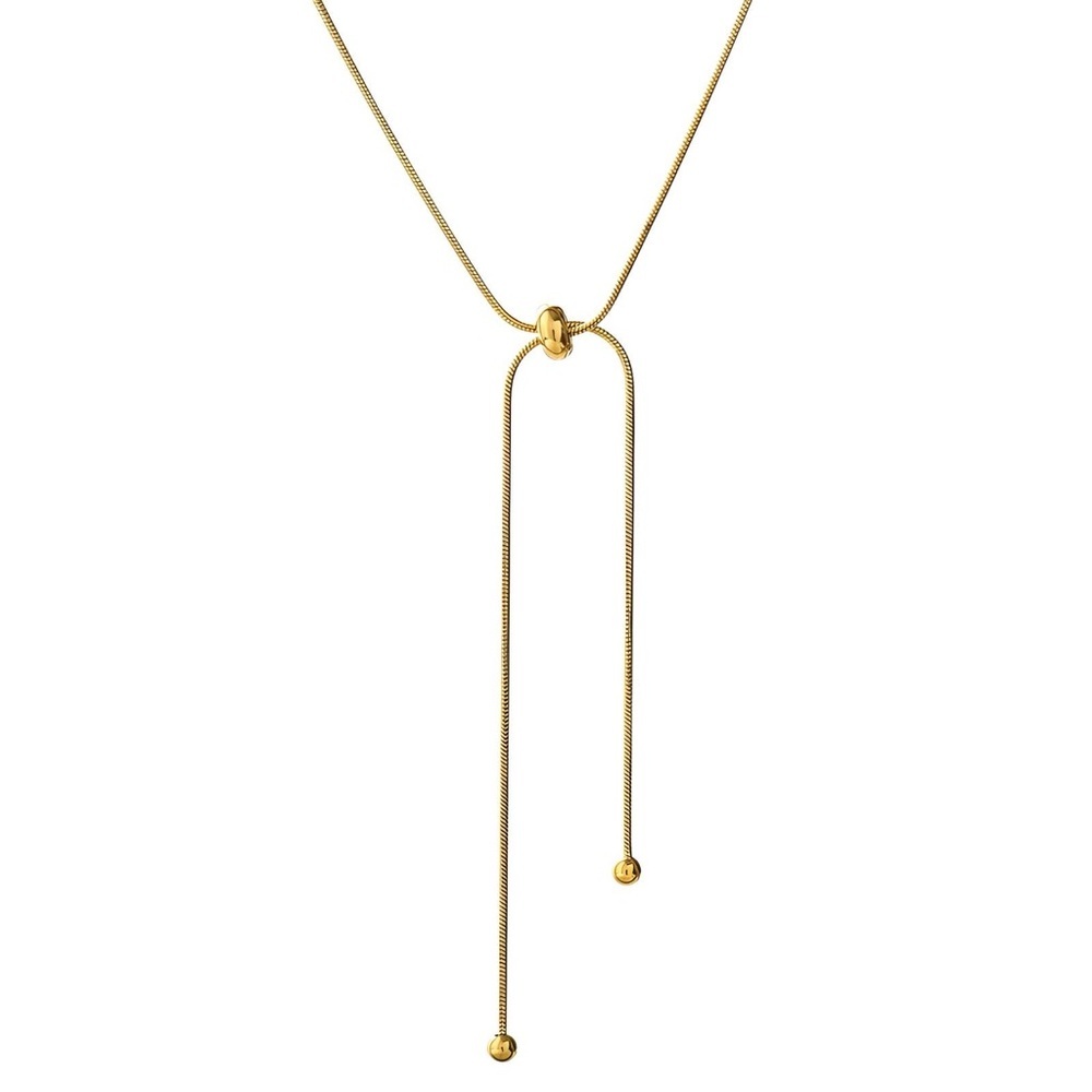 Elegant Gold Lariat Necklace - Picture 3 of 3